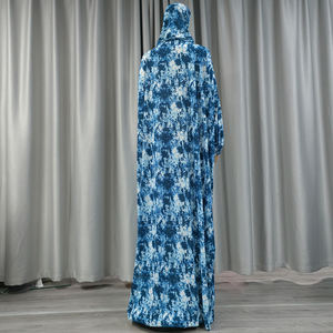 Модное мусульманское длинное платье с принтом Абая Бубу для женщин на весну и осень - Product Image 5