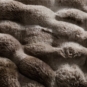2025 Wholesale Custom Rabbit <strong>Plush</strong> Faux Fur <strong>Blanket</strong> <strong>100</strong>% <strong>Polyester</strong> Knitted Throw for Winter Factory Direct with Plain Style - Product Image 1