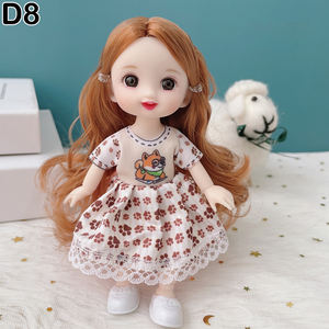 Mini muñecas BJD de 16 <span class=keywords><strong>Cm</strong></span>, 13 articulaciones móviles para niñas, bebés, ojos grandes en 3D, hermoso juguete DIY, vestido, <span class=keywords><strong>muñeca</strong></span> de moda 1/12 para niñas - Product Image 6