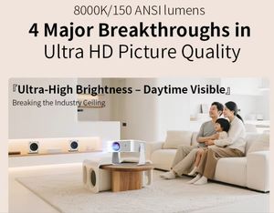 Mini projecteur Muzee Pro avec support, vidéo 4K, écran LCD, sans fil, Wifi, LED portable, vidéo Full HD, écran intelligent miroir, mise au point électrique - Product Image 5