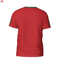 Ensemble de football d'été à manches courtes avec t-shirt drapeau du Maroc, cadeau personnalisé pour les fans de mode, article de football pour événements sportifs