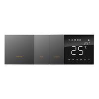 Personnalisation du système KNX pour maison intelligente, interrupteur HVAC, panneau d'interrupteur de contrôle tactile de la climatisation avec affichage numérique