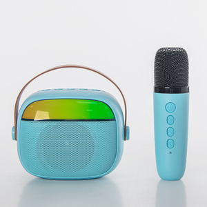 Fansbe Xách Tay Trẻ Em Hát RGB Bằng Giọng Nói Thay Đổi 2 Microphone Bluetooth Nhỏ <span class=keywords><strong>Mini</strong></span> Karaoke Loa - Product Image 3