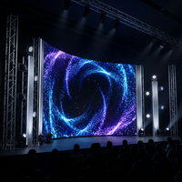 Écran LED flexible incurvé P2.6 P2.9 P3.91 pour location de scène 4mx3m, mur vidéo IP65