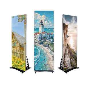 p2 Poster Indoor Advertising RGB Portable <b>Standing</b> High Brightness WiFi 4G USB Poster Video LED Display - Product Image 1