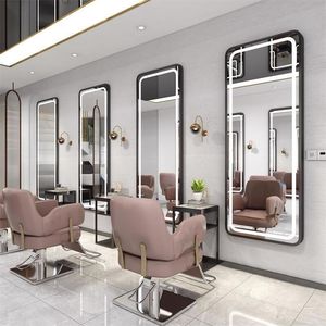 Oval Led Mirror Wall Mounted Metal <b>Frame</b> Adjustable For Salon Haircutting Coloring Perming - Product Image 4