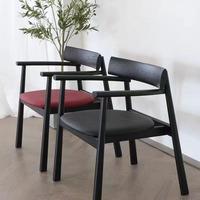 Fauteuil en bois massif JP Nordic, chaise de salle à manger pour balcon, hôtel, restaurant, chaise en bois simple rétro, design de designer