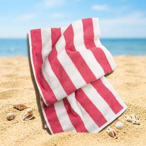 Toalla de Playa Rectangular de Algodón a Rayas de Alta Calidad, Secado Rápido, Tejida, para Todas las Estaciones, Estilo Tropical para Adultos - Product Image 1