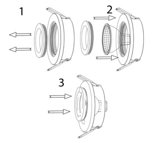Soporte de luz descendente empotrable, marco ajustable de 82mm, carcasa redonda <span class=keywords><strong>para</strong></span> bombilla GU10 MR16 E27 - Product Image 6