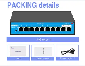 10 Ports 100 Mbit/s nicht verwalteter Desktop-Blitz und PoE-Switch mit statischem Schutz und Plug-and-Play des Überwachungs geräts