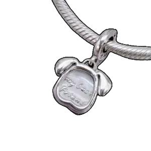 Colgante de Plata 925 con Zirconia en Forma de Corazón, Diseño de Criatura Marina, Cachorro y Helado, DIY, Personalizado, Divertido, para Parejas - Product Image 5