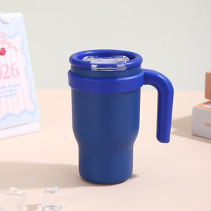 14oz tumbler with handle BPA-Free vacuum Insulated 14oz tumbler stainless steel <b>cup</b> with handle kids tumbler <b>cups</b> with <b>straw</b> - Product Image 6