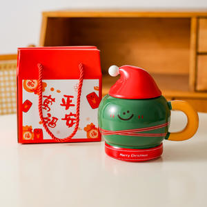 2025 New Design Creative <b>Christmas</b> <b>Gift</b> Mug, Ceramic Cartoon Cup, Nordic Couple Water Cup - Product Image 4