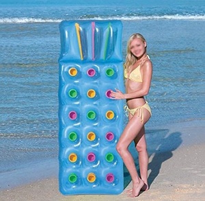 有希望的夏季促销新设计泳池筏充气浮子18口袋躺椅游泳浮子装置 - Product Image 3