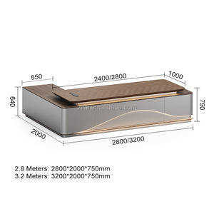Zitai elegante <span class=keywords><strong>High</strong></span>-End Design moderno scrivania da tavolo MDF con LED di ricarica Wireless per capo presidente Senior Executive - Product Image 2