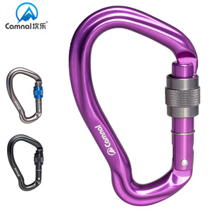Canal Asymmetric Carabiner Aluminum Alloy Automatic <b>Threaded</b> Pear-Shaped For Climbing Mountaineering Ice Climbing - Product Image 2