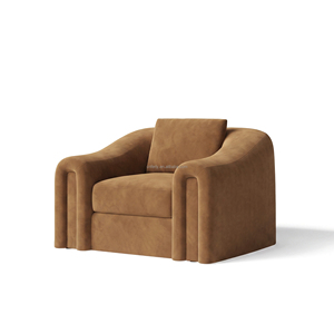 FERLY Poltrona Scultorea Modernista Francese con Schienale Curvo, Realizzata a Mano, Arredamento per Soggiorno e Salotto - Product Image 6