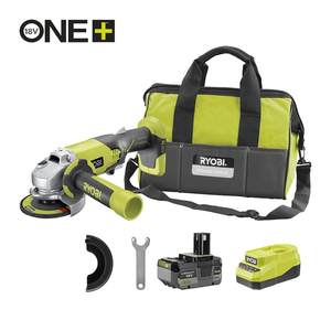 Kit de Amoladora Angular <span class=keywords><strong>Ryobi</strong></span> de 18 V y 115 mm, Incluye Batería de 4.0 Ah y Bolsa de Transporte - Product Image 1
