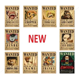 Pósteres de Papel Vintage de Anime de <span class=keywords><strong>Luffy</strong></span>, Juego de 9-13 Piezas, Decoración de Pared para Cafetería, Bar, Habitación, Póster de los Piratas del Sombrero de Paja de <span class=keywords><strong>Zoro</strong></span> - Product Image 3