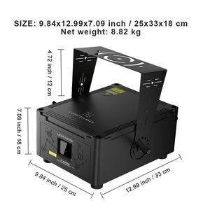 SHEHDS 12W Lumière laser RGB étanche Ilda <span class=keywords><strong>Machine</strong></span> de spectacle d'éclairage extérieur Animation IP65 Lumière laser de scène Lazer - Product Image 5