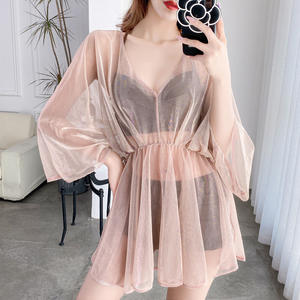 Maillot de bain une pièce OEM/ODM pour femme, à manches longues, séparé, protection solaire, respirant, écologique, grandes tailles, poitrine petite, conservateur - Product Image 1