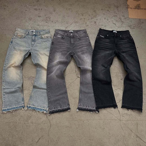 <span class=keywords><strong>Jeans</strong></span> de Mezclilla Vintage Lavados con Efecto Desgastado, Estilo Urbano, Tendencia de Moda para Invierno - Product Image 1