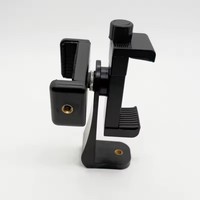 Support de téléphone double avec clip rotatif pour prise de vue horizontale et verticale, trépied portable pour téléphone, support de téléprompteur