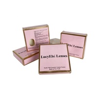 Boîte de lentilles de couleur nue et petites boîtes d'autocollants pour lentilles de contact boîte d'emballage de lentilles de contact personnalisées