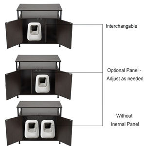 Meilleures ventes : Niche <span class=keywords><strong>pour</strong></span> chat, meuble de rangement, <span class=keywords><strong>cage</strong></span> <span class=keywords><strong>pour</strong></span> animaux de compagnie avec structure en bois robuste, toilettes <span class=keywords><strong>pour</strong></span> chat avec intimité et fer forgé - Product Image 4