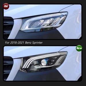 Faros Delanteros LED de Repuesto para <span class=keywords><strong>Mercedes</strong></span>-Benz Sprinter 2018-2023, Estilo <span class=keywords><strong>Maybach</strong></span>, Conjunto de Lámparas Delanteras DRL, Actualización - Product Image 2