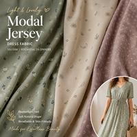 Tissu en jersey modal tricoté léger à motif imprimé personnalisé pour femmes et jeunes filles – Fournisseur de tissus doux et fluides