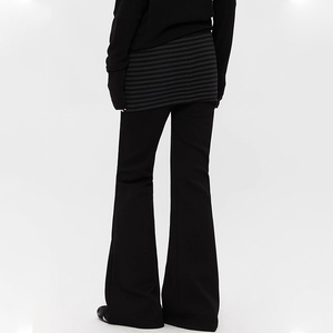 <span class=keywords><strong>Pantaloni</strong></span> Casual stile retrò da donna con cintura Patchwork <span class=keywords><strong>pantaloni</strong></span> aderenti <span class=keywords><strong>a</strong></span> <span class=keywords><strong>zampa</strong></span> d'elefante - Product Image 5