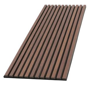 Modern Style Interior Decorative Wooden Slats Veneer Finish Polyester Acoustic Panels <b>Sound</b> Absorption Furniture 3D Model Design - Product Image 1