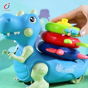 Giocattolo Impilabile con Animali Chengji, Gioco Educativo Montessori con Luci e Musica, Set <span class=keywords><strong>di</strong></span> <span class=keywords><strong>Dinosauri</strong></span> per Bambini - Product Image 4