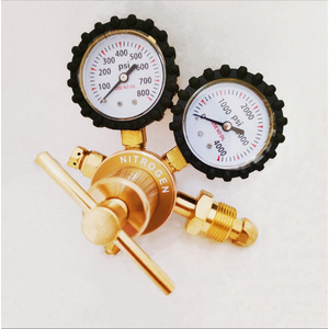 เกจวัดไนโตรเจนแรงดันสูง G5/8 N2 แบบขั้นตอนเดียว ตัวควบคุมแรงดันทองเหลืองทั้งหมด วาล์วลดแรงดัน สำหรับการค้าต่างประเทศ มาตรฐาน CGA80 - Product Image 4