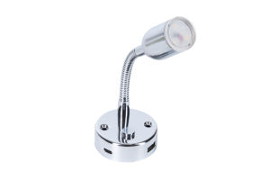 مصباح قراءة ليد <span class=keywords><strong>12</strong></span> فولت RV مع مفتاح لمس ورقبة معقوفة مرنة ، مصباح بجانب السرير مثبت على الحائط مع منافذ USB مزدوجة من النوع-C - Product Image 4