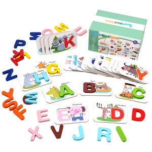 Le carte alfabetiche di 26 lettere per l'apprendimento precoce della memoria di riconoscimento del <span class=keywords><strong>Puzzle</strong></span> cognitivo dei bambini sono caratteristiche transfrontaliere - Product Image 5