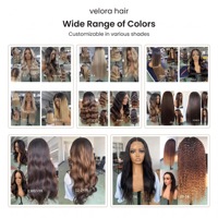 Perruque frontale HD transparente 13*6*9 avec balayage, cheveux humains vierges, nœuds pré-décolorés, sans colle, vente en gros