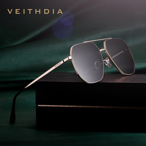 Veithdia Men's Square Metal Sunglasses UV400 Polarized Nylon Lens Outdoor Sun Protection Glasses 8258 - Product Image 1
