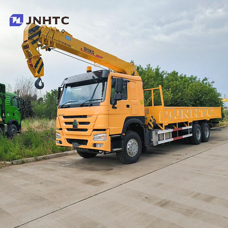 Sinotruk-grúa montada en camión de carga, grúa de brazo recto de 10 toneladas, 6x4