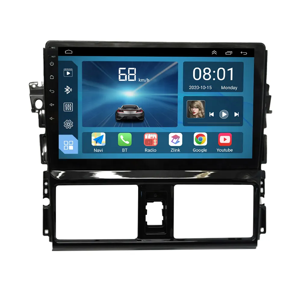 Поставщик 10 дюймов Android 10,0 экран Автомобильный GPS навигатор видеоплеер Радио DVD с оптическим выходом для Vios 2013 2020