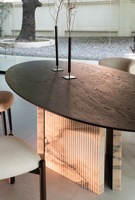 Table basse moderne en pierre avec finition surface polie, solution durable pour îlot de cuisine, idéale pour les projets de graphisme