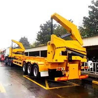 Haute qualité 37 tonnes côté élévateur côté chargeur semi-remorque nouvel état conteneur remorque chariot élévateur squelette à vendre