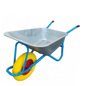 WB5204 जस्ती <span class=keywords><strong>Wheelbarrow</strong></span> गार्डन व्हील बैरो जस्ती टब वायवीय टायर पेशेवर DIY 65 लीटर धातु यूरोप उद्यान - Product Image 5