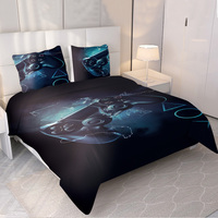 Ensemble de literie pour manette de jeu, 3 pièces, motif personnalisé, logo, housse de couette, ensemble de literie 100% polyester