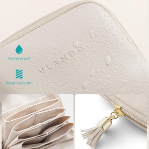 Cream-<b>White</b> <b>Small</b> Travel Jewelry Case Zipper Velvet Organizer Storage <b>Bag</b> for Bracelets Rings Earrings Teacher - Product Image 3