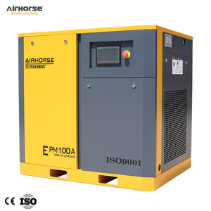 Compresseur d'<span class=keywords><strong>air</strong></span> à vis à roulement à billes refroidi par <span class=keywords><strong>air</strong></span> à vitesse variable à faible bruit 75 kW 100 ch 10 bar 10 m3/min avec moteur réservoir de 3000 L portable - Product Image 2