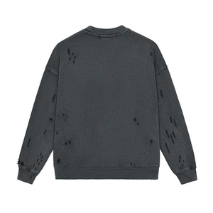 Bas <span class=keywords><strong>prix</strong></span> de gros hommes automne 100% coton lourd décontracté <span class=keywords><strong>sweat</strong></span> ample avec style unique col rond - Product Image 5