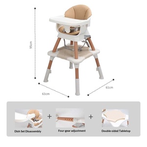 Seggiolone Multifunzionale 6-in-1 in Plastica <span class=keywords><strong>per</strong></span> Bambini con Altezza Regolabile <span class=keywords><strong>per</strong></span> Mangiare e Imparare - Product Image 2