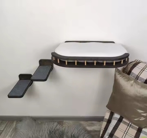 Venta al por mayor nuevo diseño de madera gato saltando gimnasio pasos gato de madera pared pasos gato pared muebles mascota pared cama hogar - Product Image 4